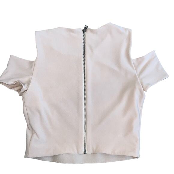 Alice + Olivia Ballet Pink Cold Shoulder Crop Top - Picture 8 of 13